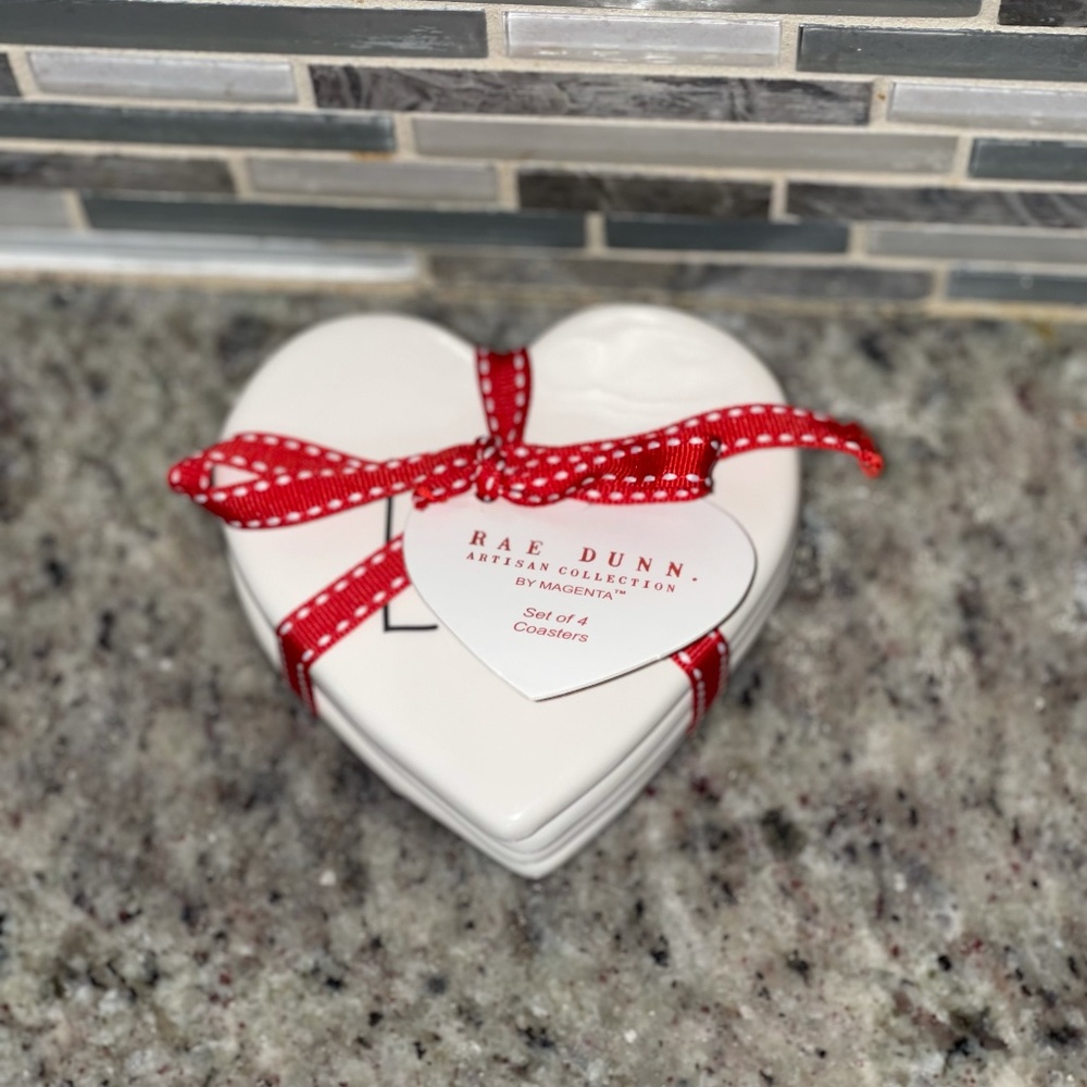 RAE DUNN 4 PIECE LOVE COASTERS
